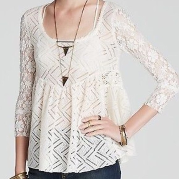 Free People Tops - Free People Gracie Peplum Top